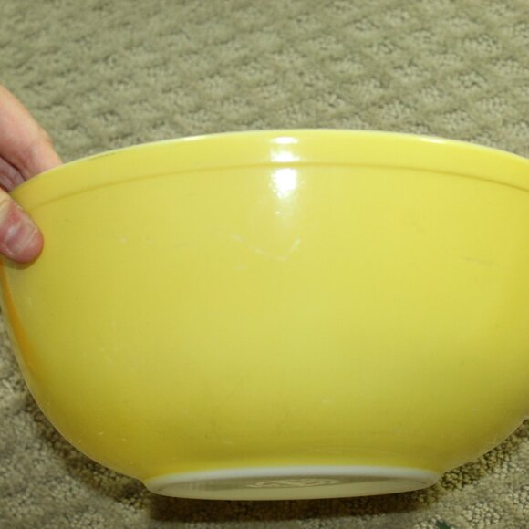 Vintage Pyrex Set Of 4 Mixing Bowls 401 - 404 Citrus Orange Yellow Green Brown - Picture 3 of 12